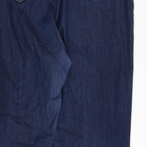 Levi's Womens Blue Cotton Tapered Jeans Size 24 Regular Zip