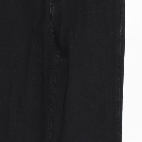 New Look Womens Black Cotton Skinny Jeans Size 12 Slim Zip