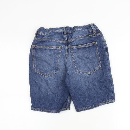 H&M Girls Blue Cotton Bermuda Shorts Size 10-11 Years Regular Zip