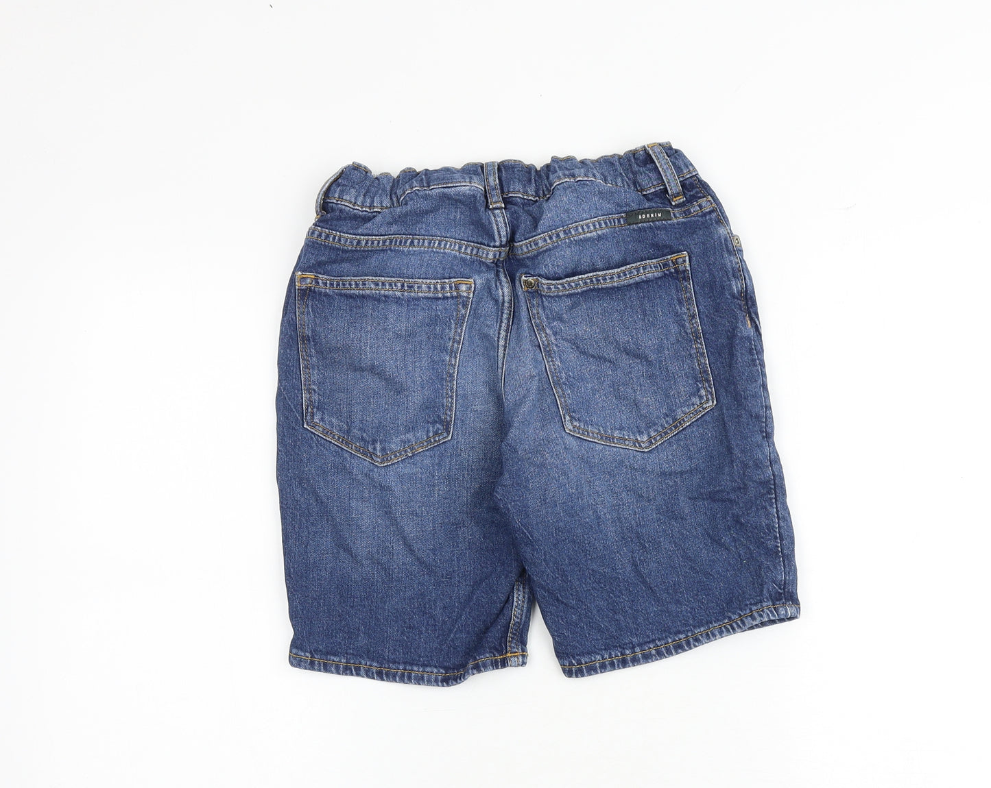 H&M Girls Blue Cotton Bermuda Shorts Size 10-11 Years Regular Zip