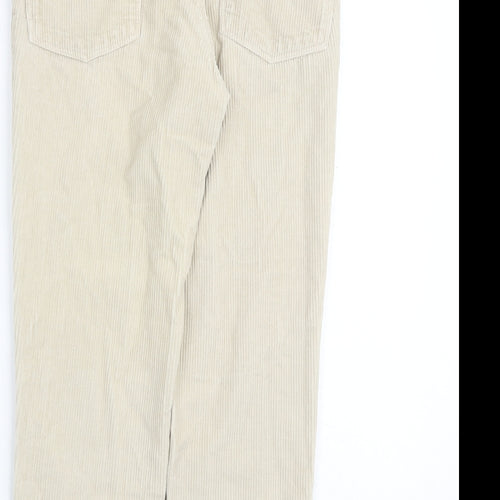 ASOS Mens Beige Cotton Trousers Size 30 in L32 in Regular Zip