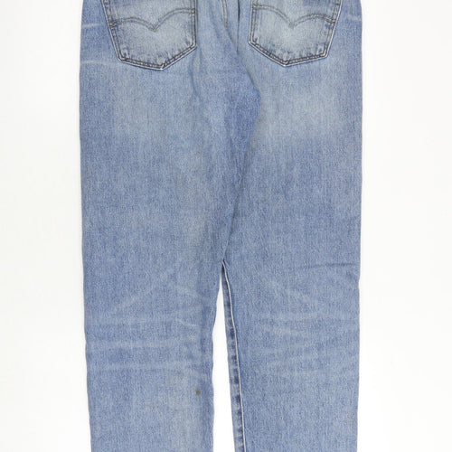 Levi's Mens Blue Cotton Straight Jeans Size 34 in Regular Button