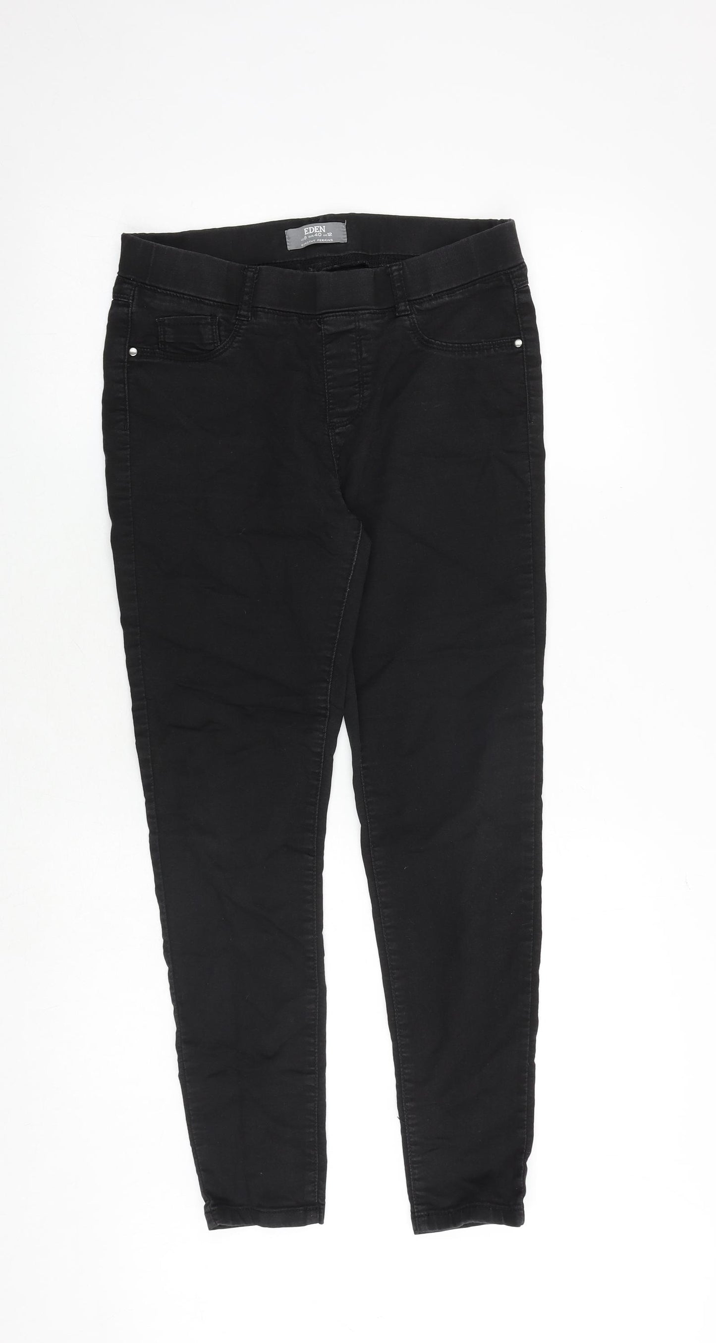 Dorothy Perkins Womens Black Cotton Jegging Jeans Size 12 Regular