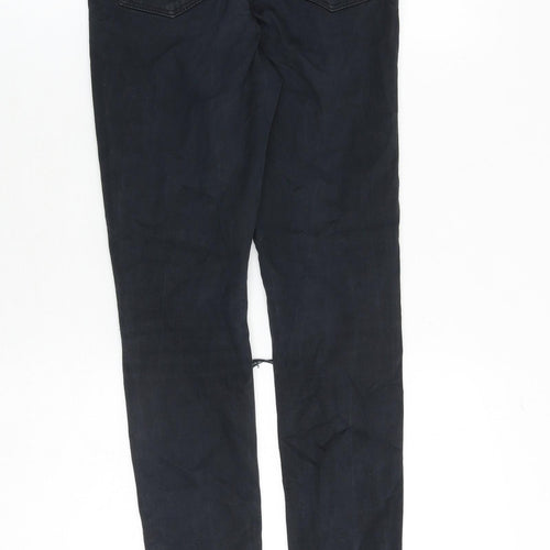 Miss Selfridge Womens Black Cotton Skinny Jeans Size 6 Slim Zip