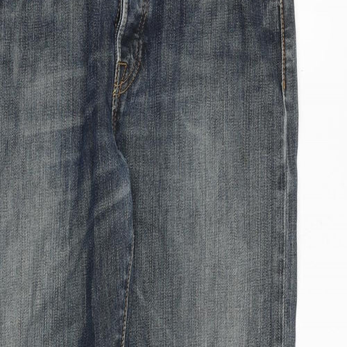 Levi's Mens Blue Cotton Straight Jeans Size 31 in Regular Button