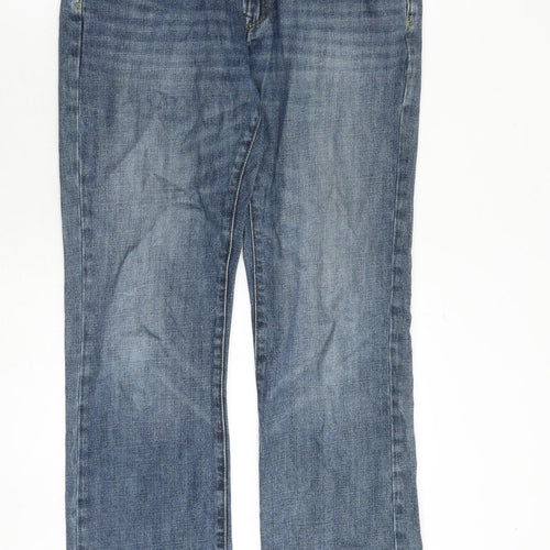 Gap Mens Blue Cotton Straight Jeans Size 32 in L34 in Regular Zip