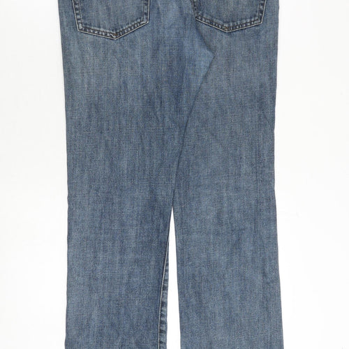 Gap Mens Blue Cotton Straight Jeans Size 32 in L34 in Regular Zip