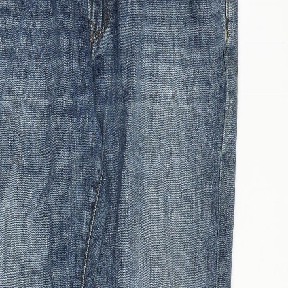 Gap Mens Blue Cotton Straight Jeans Size 32 in L34 in Regular Zip