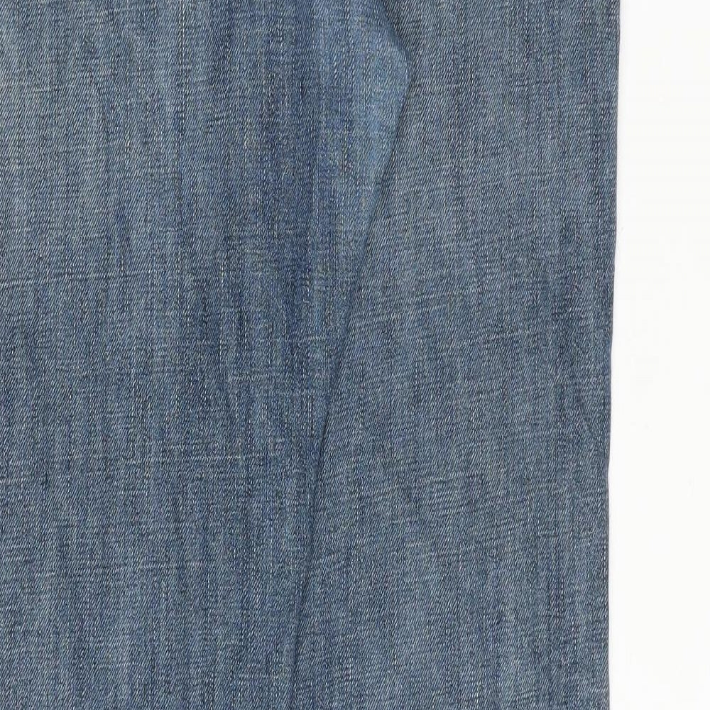 Gap Mens Blue Cotton Straight Jeans Size 32 in L34 in Regular Zip