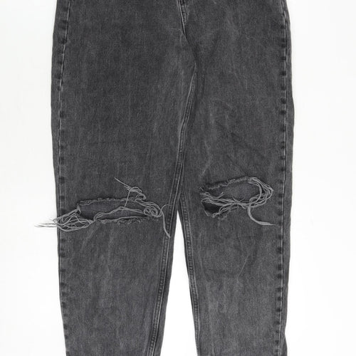 ASOS Womens Grey Cotton Tapered Jeans Size 26 in L30 in Regular Zip