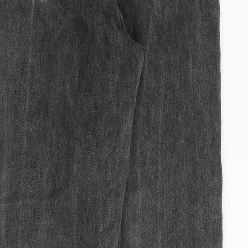 ASOS Womens Grey Cotton Tapered Jeans Size 26 in L30 in Regular Zip