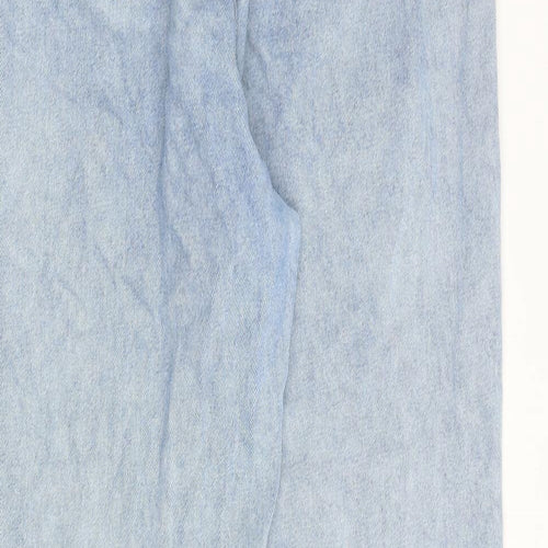 New Look Womens Blue Cotton Tapered Jeans Size 18 Regular Zip