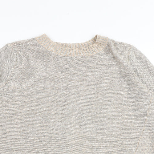 River Island Womens Pink Round Neck Viscose Pullover Jumper Size 12 - Open Back