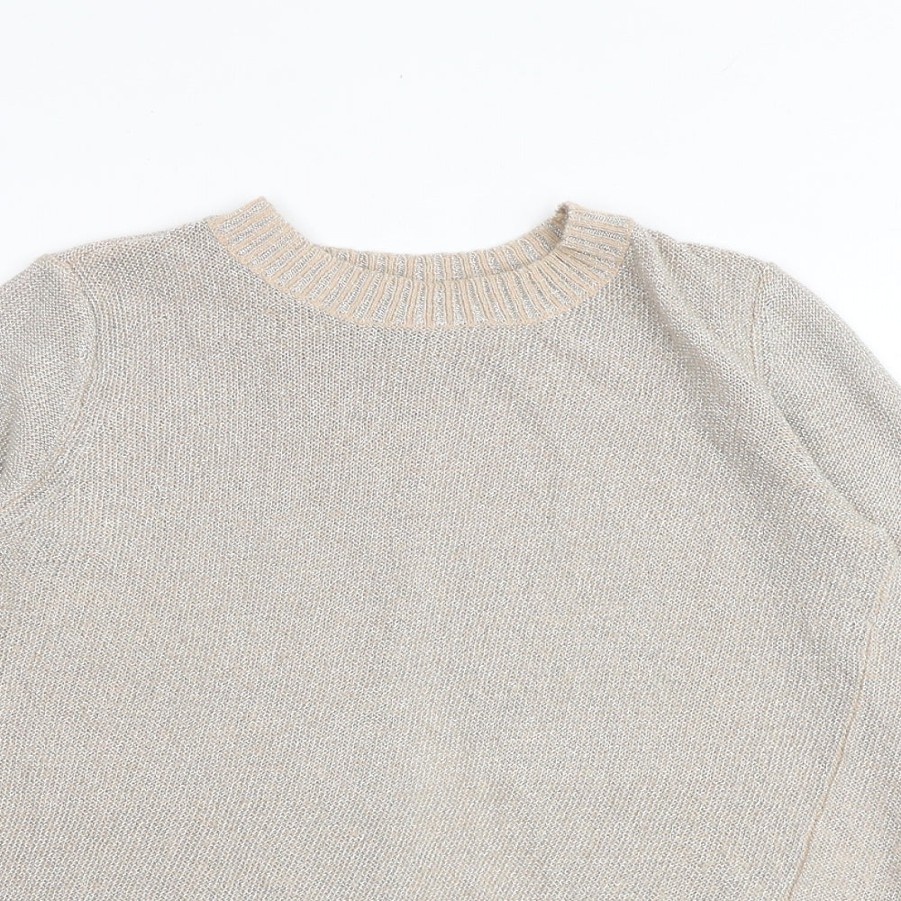 River Island Womens Pink Round Neck Viscose Pullover Jumper Size 12 - Open Back