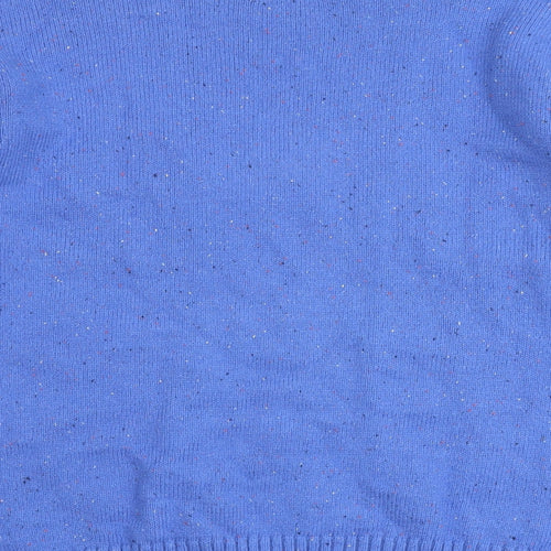 Marks and Spencer Womens Blue Round Neck Cotton Pullover Jumper Size M