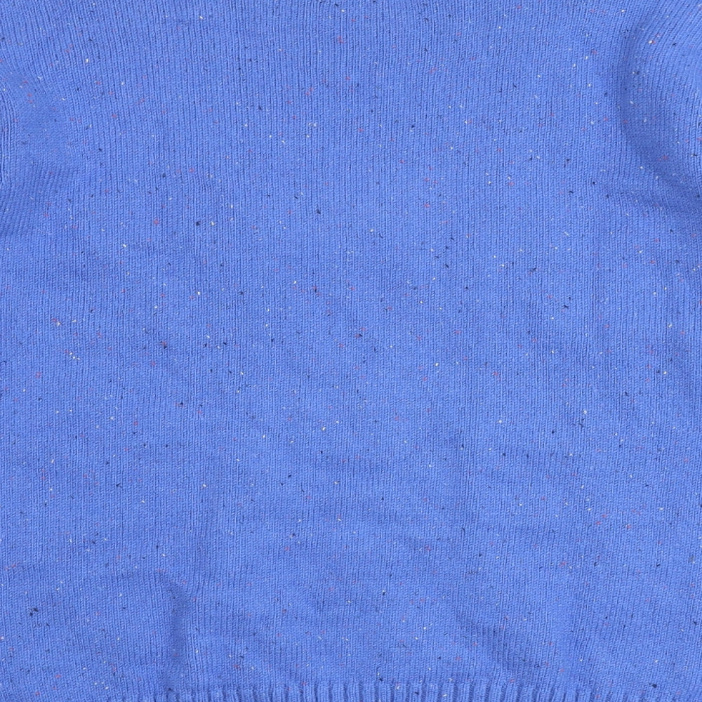 Marks and Spencer Womens Blue Round Neck Cotton Pullover Jumper Size M