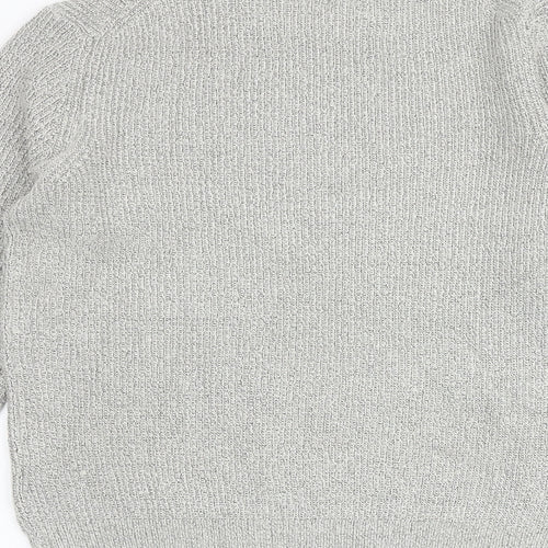 Marks and Spencer Mens Grey Round Neck Polyamide Pullover Jumper Size XL Long Sleeve