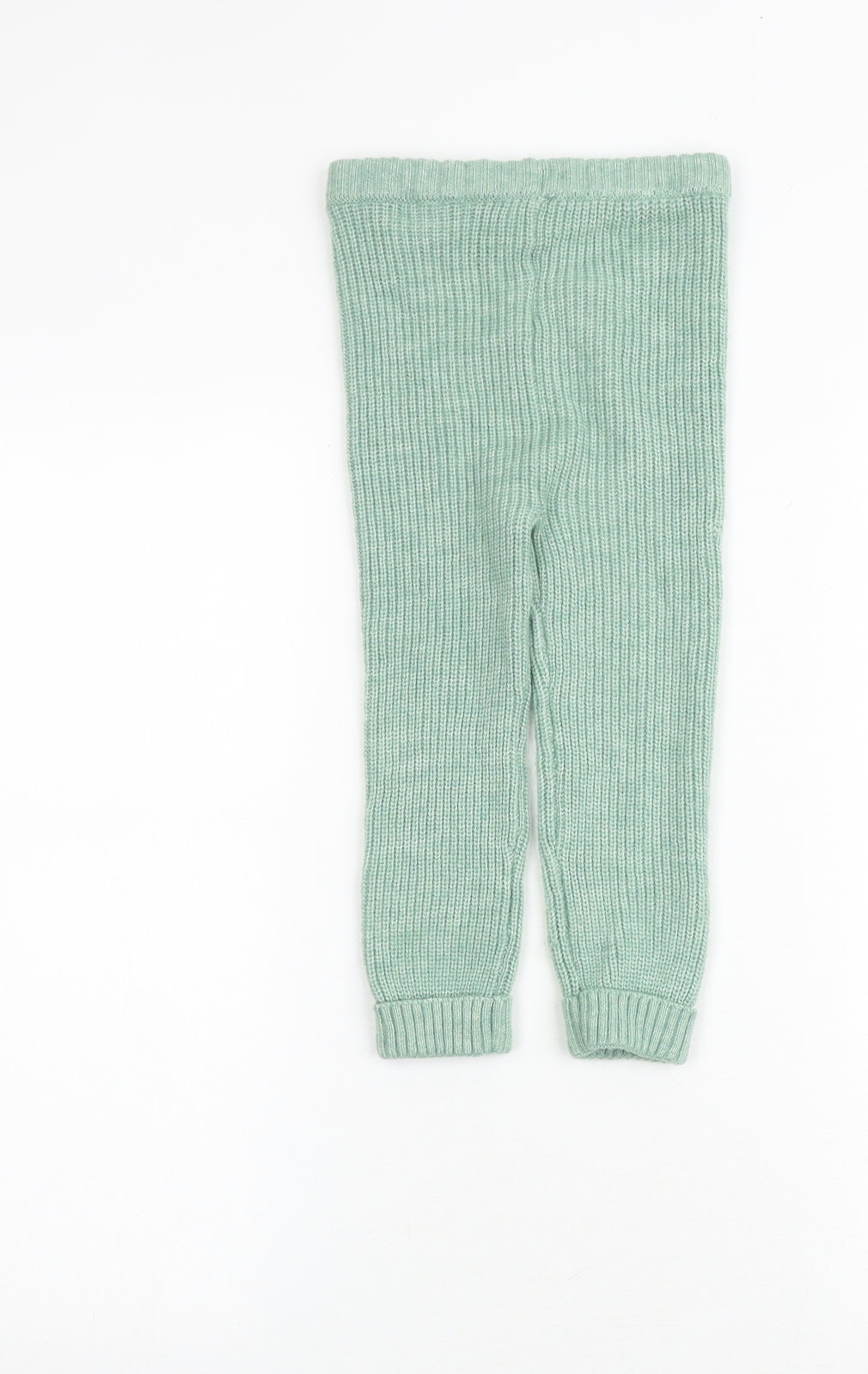 Marks and Spencer Girls Green Acrylic Jogger Trousers Size 2-3 Years Regular