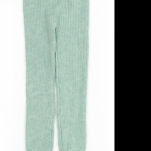 Marks and Spencer Girls Green Acrylic Jogger Trousers Size 2-3 Years Regular