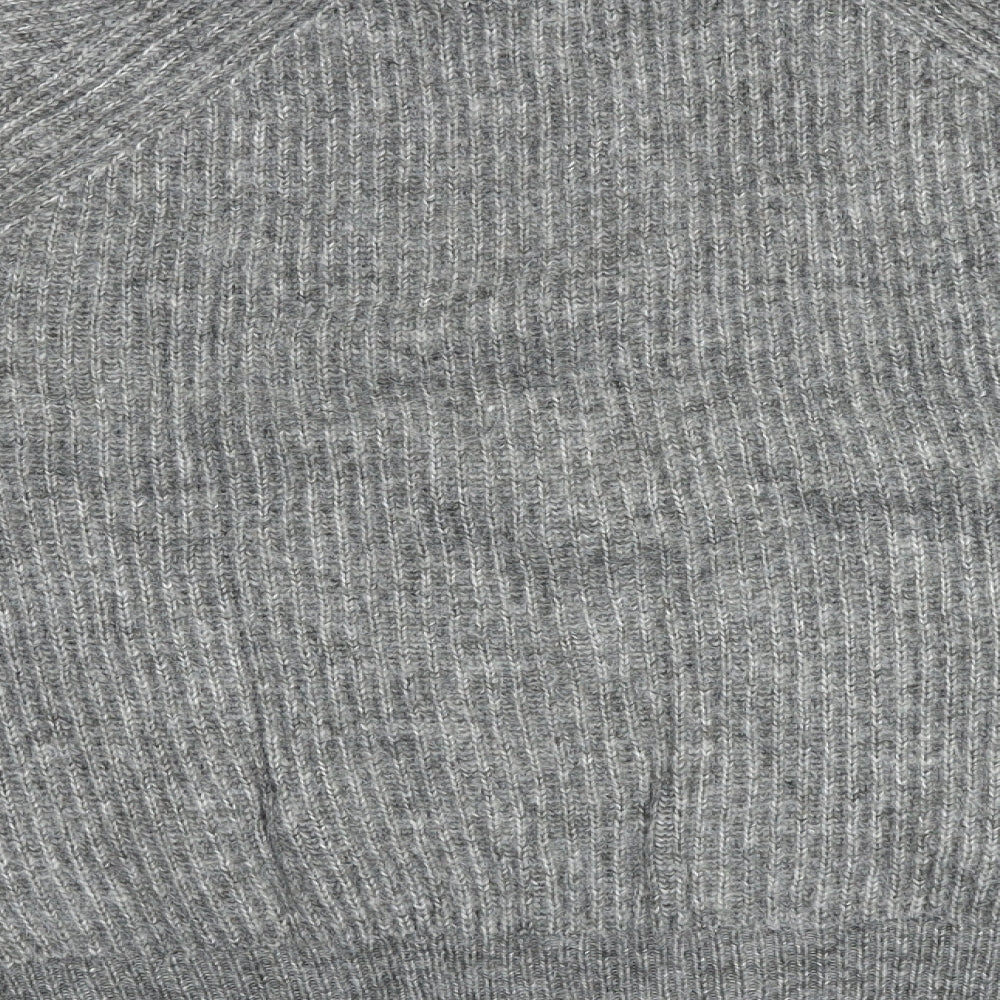 Marks and Spencer Womens Grey Mock Neck Acrylic Pullover Jumper Size L
