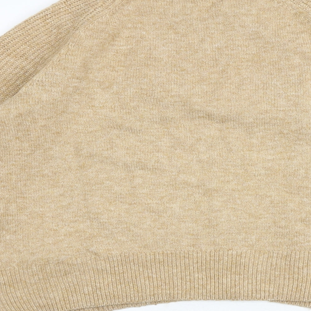 Marks and Spencer Womens Brown Round Neck Acrylic Pullover Jumper Size S
