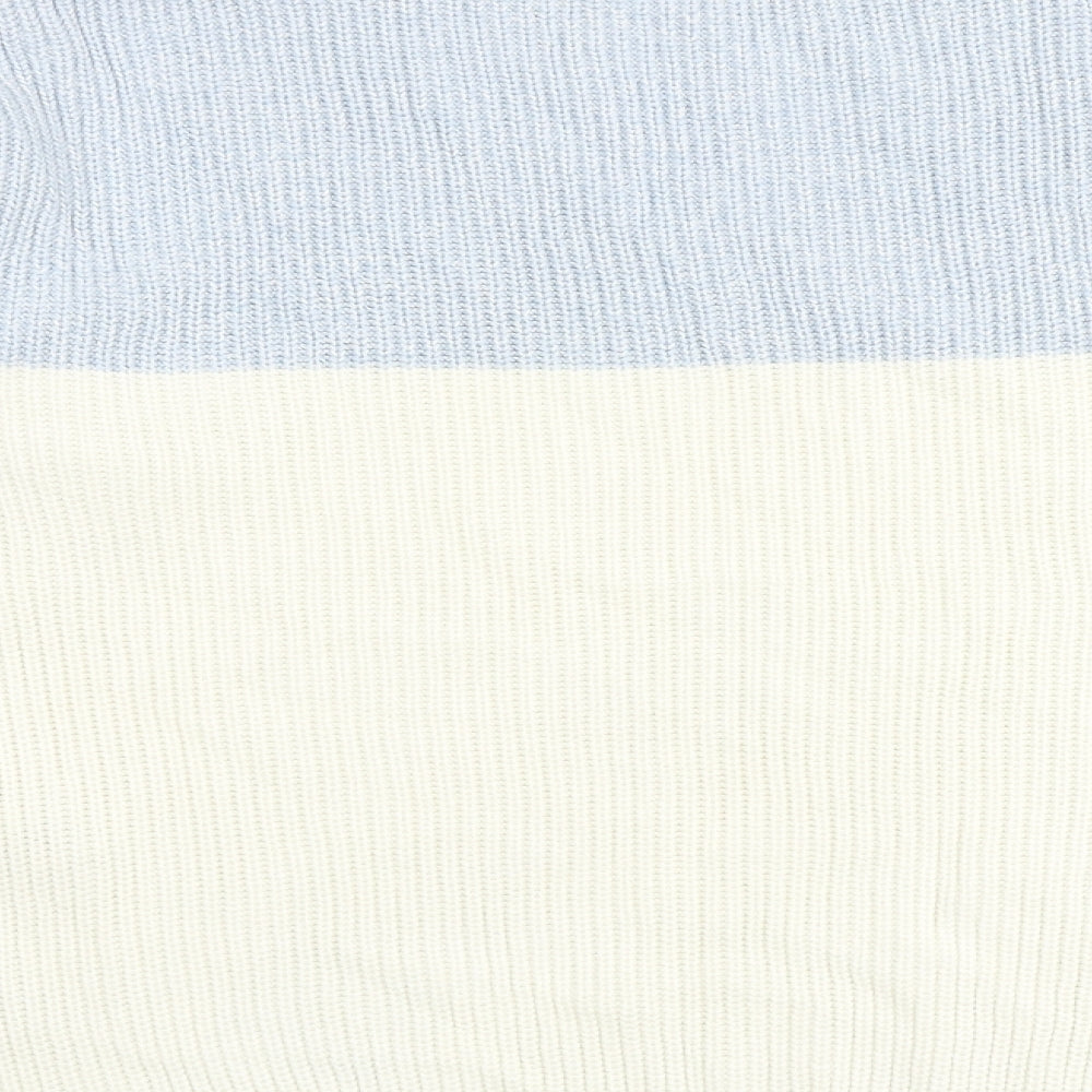 Marks and Spencer Womens Multicoloured Round Neck 100% Cotton Pullover Jumper Size M