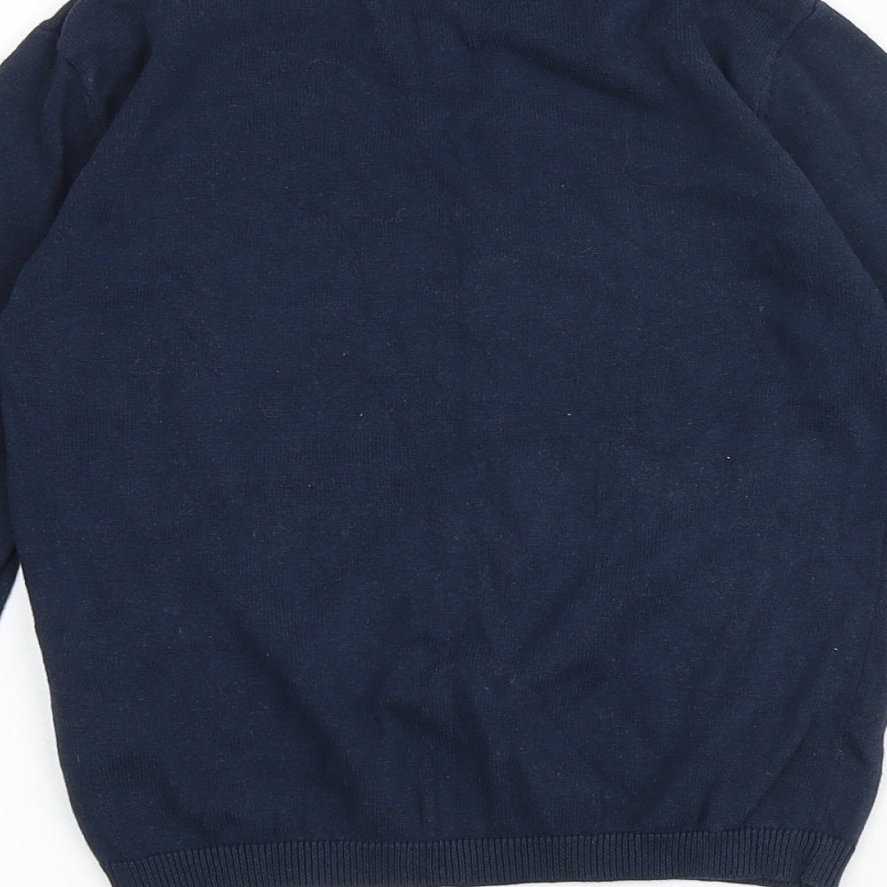 La Redoute Girls Blue Round Neck 100% Cotton Pullover Jumper Size 8 Years Pullover - Unique