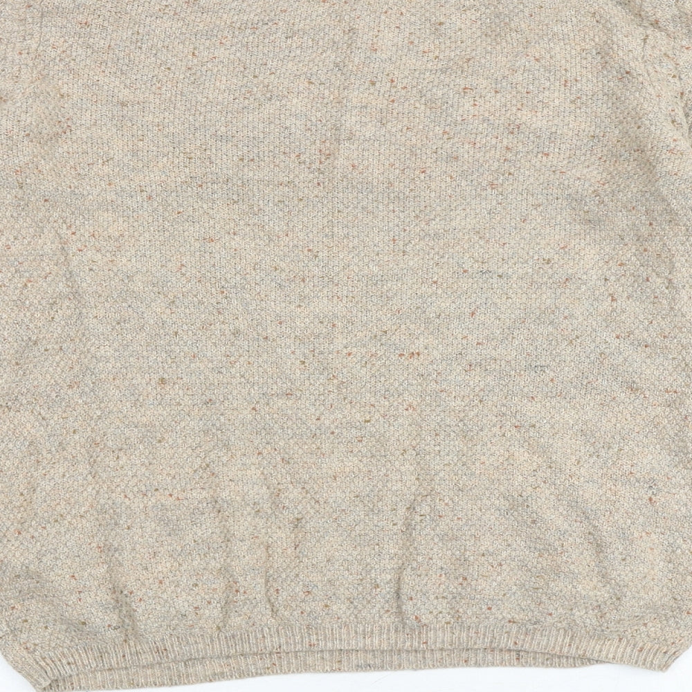 Fat Face Womens Brown Round Neck Cotton Pullover Jumper Size 16