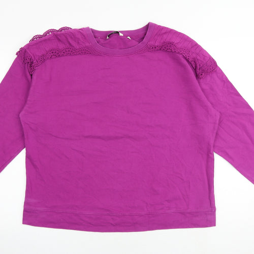 NEXT Womens Pink Cotton Pullover Sweatshirt Size XL Pullover