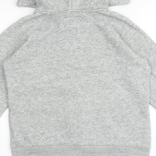 Jack Wills Womens Grey Cotton Full Zip Hoodie Size 12 Zip