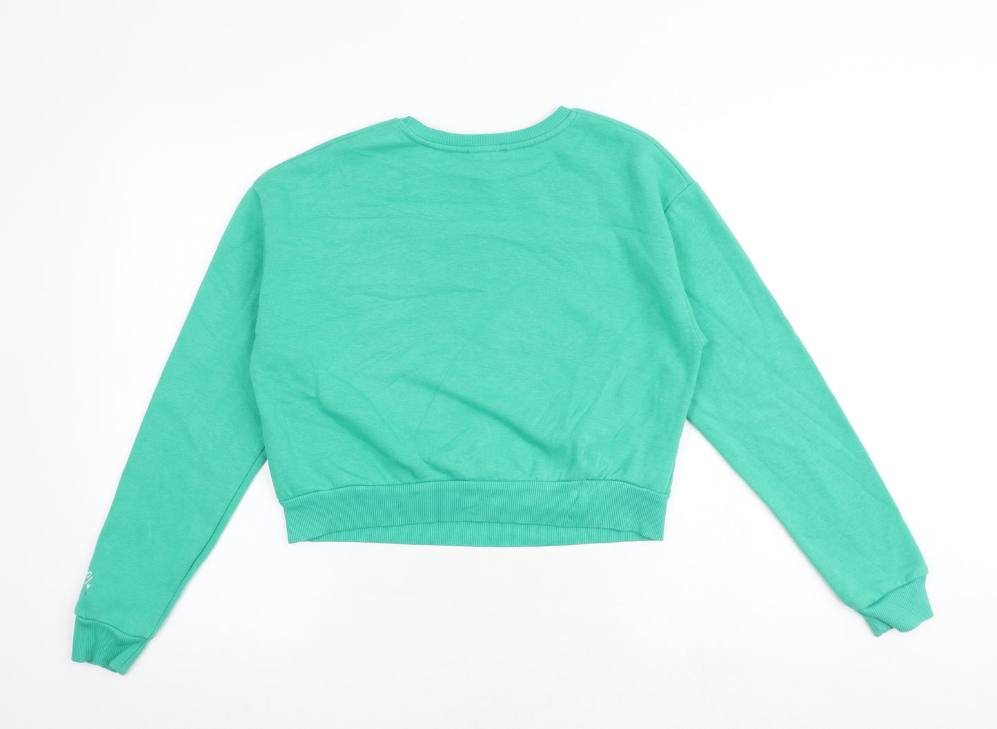 New Look Girls Green Cotton Pullover Sweatshirt Size 12-13 Years Pullover - Love Yourself Always