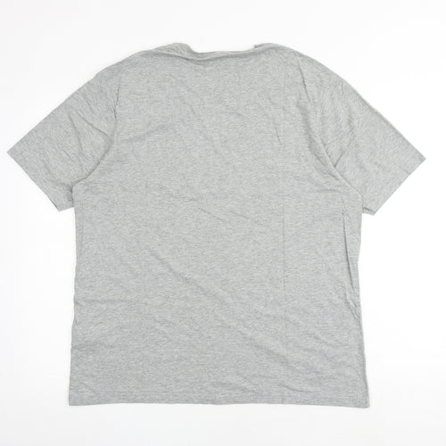 Marks and Spencer Mens Grey Cotton T-Shirt Size L Round Neck