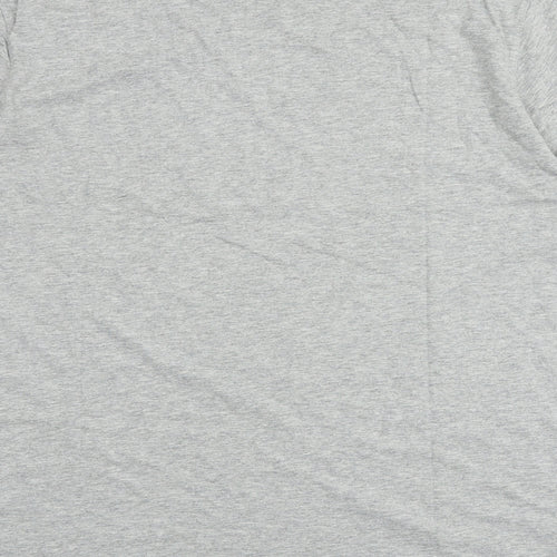 Marks and Spencer Mens Grey Cotton T-Shirt Size L Round Neck