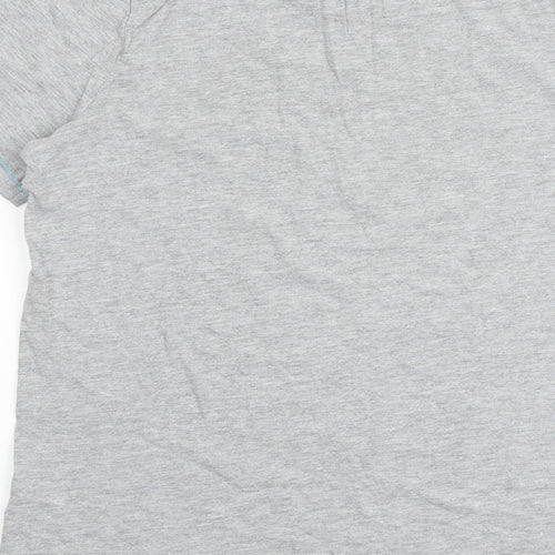 Marks and Spencer Boys Grey Cotton Basic T-Shirt Size 13-14 Years Round Neck Pullover - Dinosaur