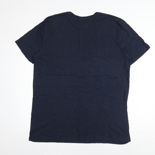 Nautica Mens Blue Cotton T-Shirt Size 2XL Round Neck - Nautica Sailing