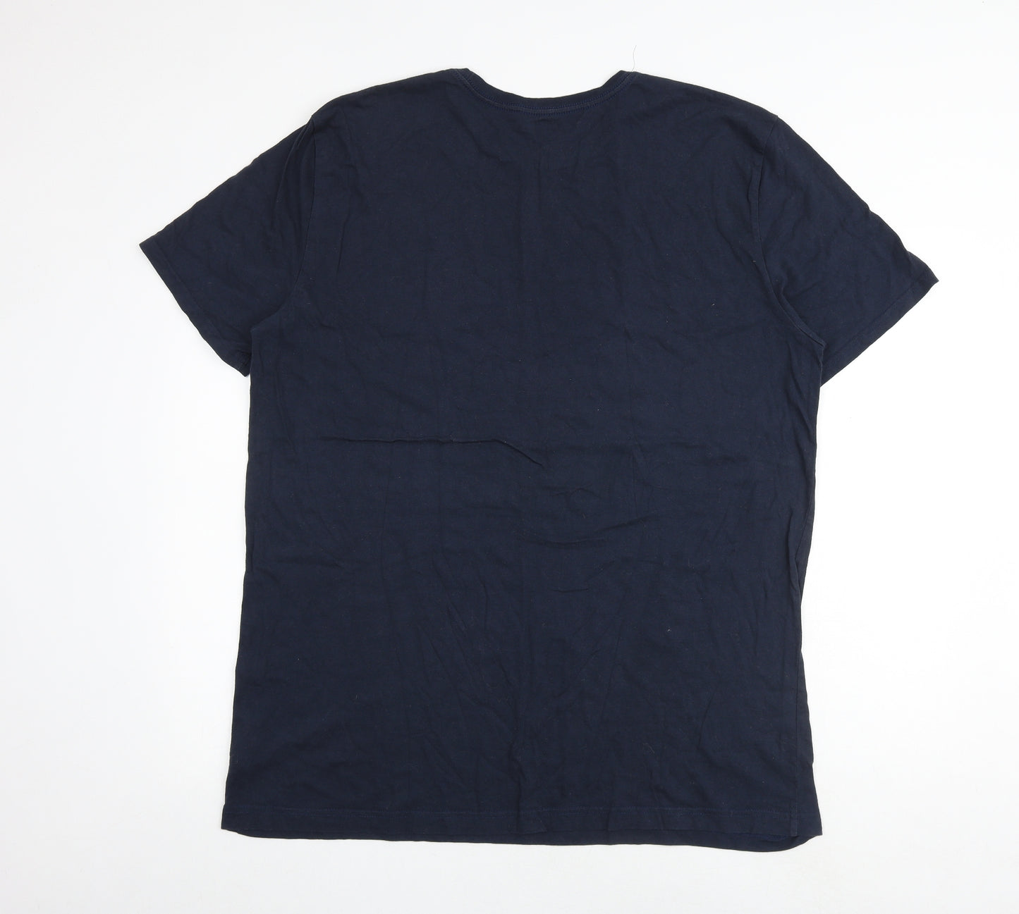 Nautica Mens Blue Cotton T-Shirt Size 2XL Round Neck - Nautica Sailing