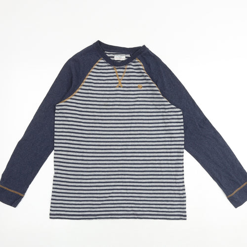 Fat Face Boys Multicoloured Striped 100% Cotton Pullover Casual Size 12-13 Years Round Neck Pullover