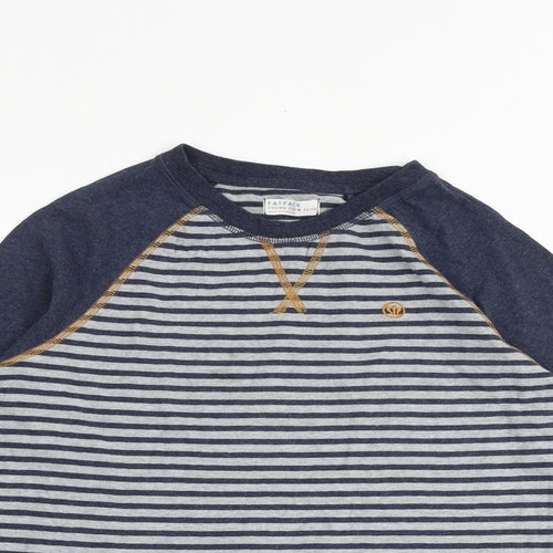 Fat Face Boys Multicoloured Striped 100% Cotton Pullover Casual Size 12-13 Years Round Neck Pullover