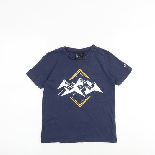 Berghaus Boys Blue 100% Cotton Basic T-Shirt Size 5-6 Years Round Neck Pullover