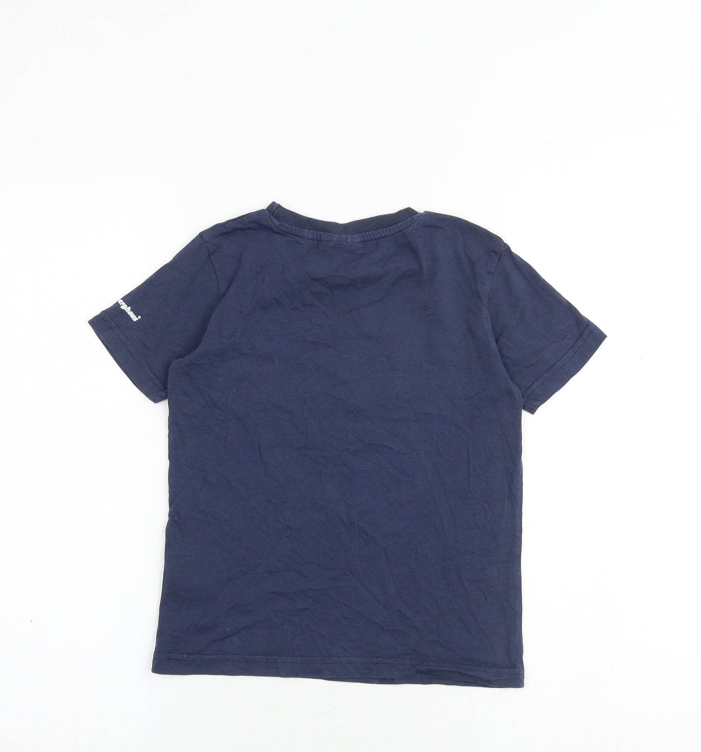 Berghaus Boys Blue 100% Cotton Basic T-Shirt Size 5-6 Years Round Neck Pullover