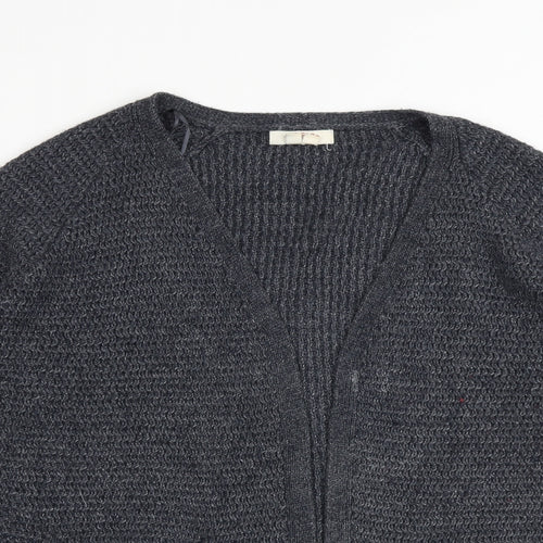 Fat Face Womens Grey V-Neck Acrylic Cardigan Jumper Size 16