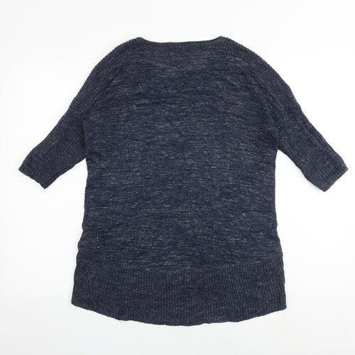 Marks and Spencer Womens Blue Round Neck Acrylic Pullover Jumper Size 8