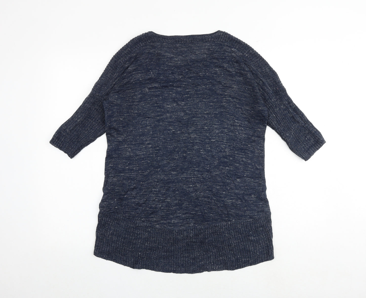 Marks and Spencer Womens Blue Round Neck Acrylic Pullover Jumper Size 8