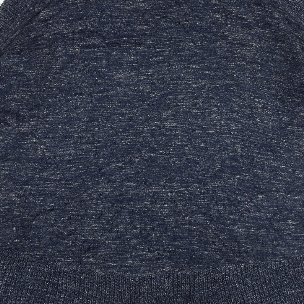 Marks and Spencer Womens Blue Round Neck Acrylic Pullover Jumper Size 8