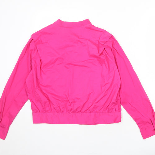 La Redoute Womens Pink Cotton Basic Blouse Size 12 V-Neck