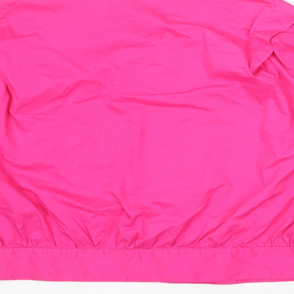 La Redoute Womens Pink Cotton Basic Blouse Size 12 V-Neck