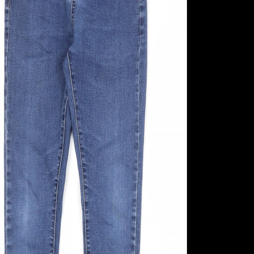 Boohoo Mens Blue Cotton Skinny Jeans Size 28 in Regular Zip