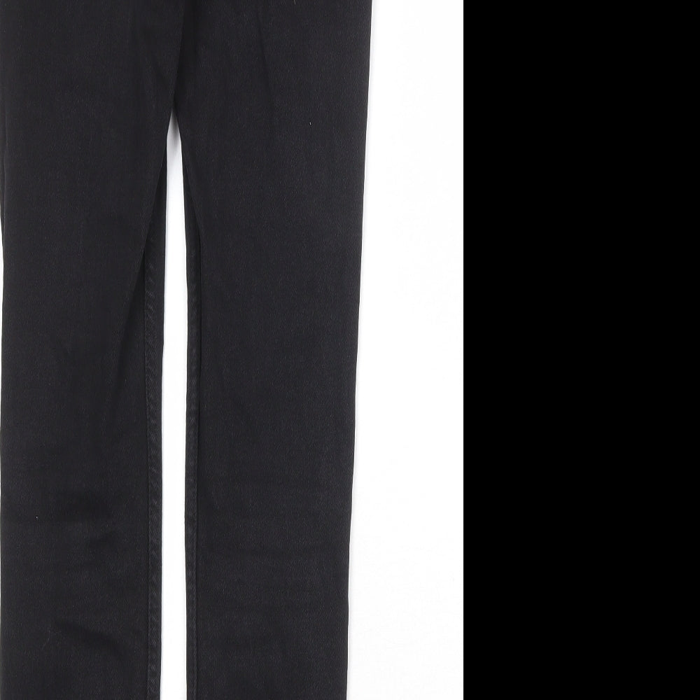 Mango Womens Black Cotton Skinny Jeans Size 10 Regular Zip
