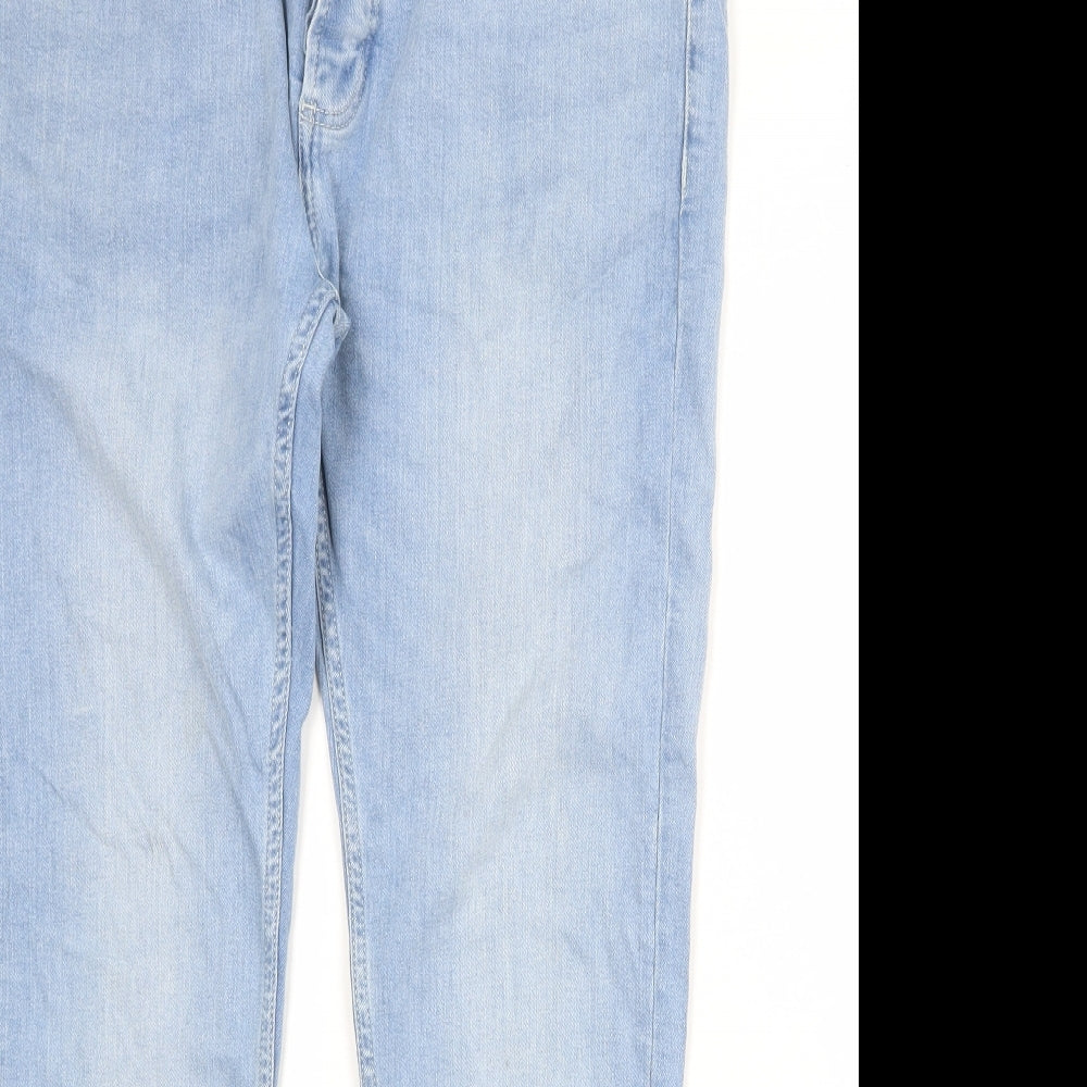 Topman Mens Blue Cotton Skinny Jeans Size 36 in Regular Button