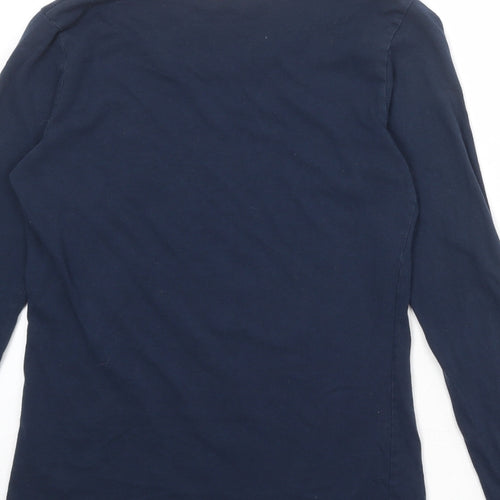 Rock & Rock Womens Blue 100% Cotton Basic T-Shirt Size M Round Neck